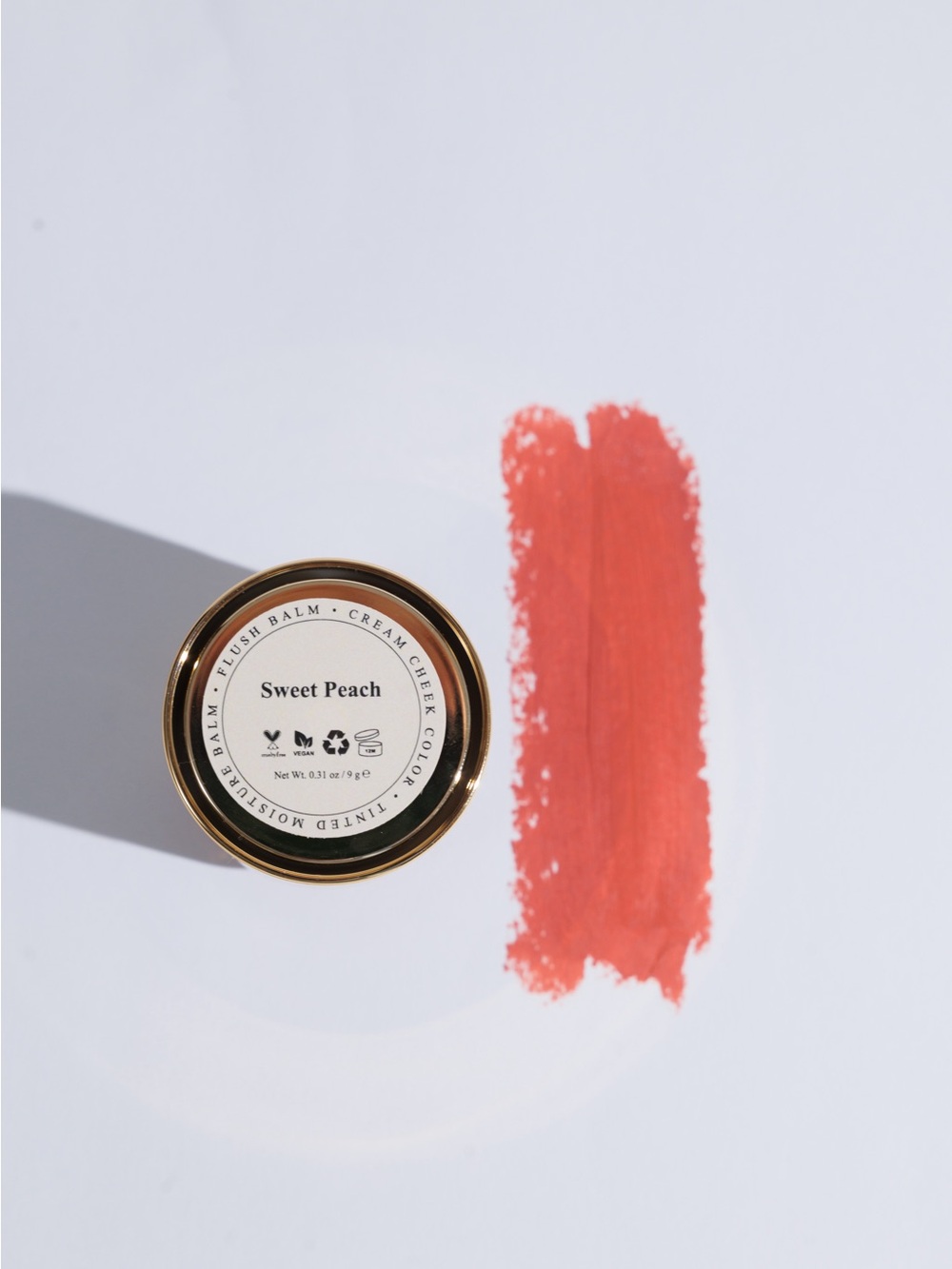 Creme de la Creme Color Balm for Lips Eyes & Cheeks in - Shade Sweet Peach